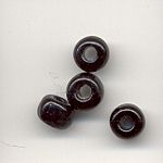 Black macram? beads, opaque