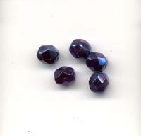 Faceted glass beads - 6mm - Lopho Blue