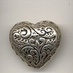 20x18mm heart antique silver