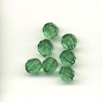 Green 6mm faceted plastic bead