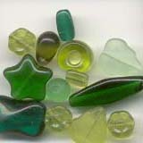 European Glass Beads - Green