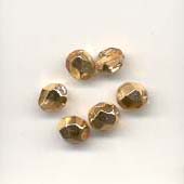 Faceted glass beads - 6mm - Gold