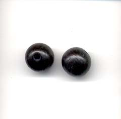 Wooden Beads, 10mm, Black