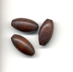 8x16mm Oval  Wooden bead - Brown