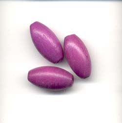 8x16mm Oval  Wooden bead - Mauve