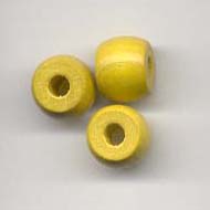 8x10mm Barrel  Wooden bead - Yellow