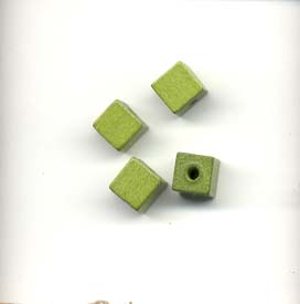 Square wooden beads - 6mm