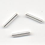 Silver colored bugle beads