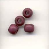7x8mm Small wooden pony beads - Deep purple