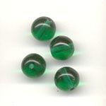 8mm Pressed Glass Beads - Aqua