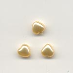 Glass pearls - 6mm heart - Yellow