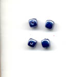 Glass pearls - 5mm square - Blue