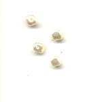 Glass pearls - 5mm square - Yellow