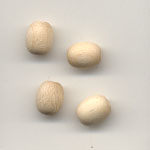 6x9mm Wooden small oval beads - natural