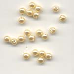 Round Pearls - 3mm - Cream
