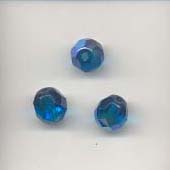 8mm faceted moon beads - Turquoise