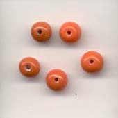 7mm round Indian glass opaque lamp beads - Tangeri