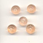 7mm round transparent  glass lamp beads - Pale Pin