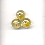 10mm decorated glass lamp beads - Yellow