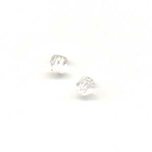 Faceted glass beads - 3mm -Crystal