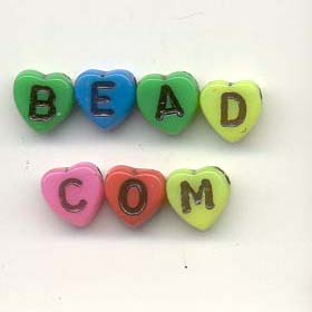 Heart alphabet beads