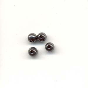 Semi-precious beads - 4mm Round hematite