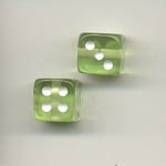 9mm coloured dice - green