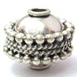 Bali silver bead - Sphere - 8x9mm