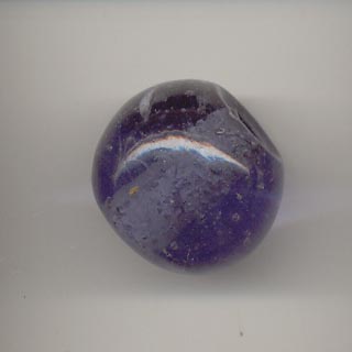 Large spherical glass bead - Tanzanite