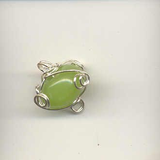 Indian wire wrapped beads - 8mm round - lime green