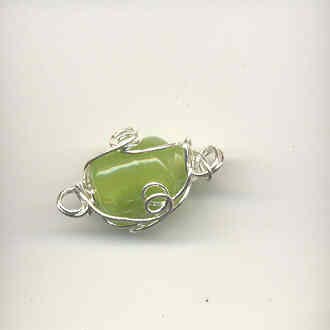 Indian wire wrapped beads -  tubes - lime green