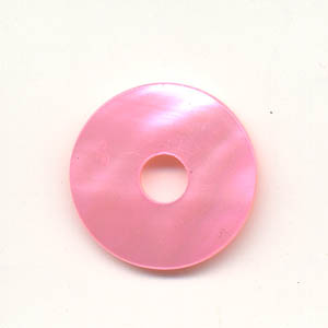20mm pearl shell donut - pink