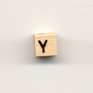 Wooden alphabet beads - Letter Y
