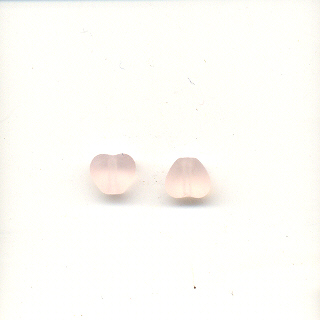6mm glass hearts - AB Pink, light