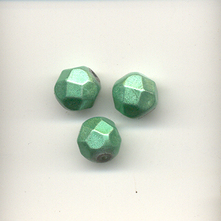 Faceted glass beads - 8mm - Frosted turquoise
