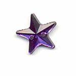 Sew-on acrylic stones : Stars - Tanzanite