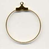Gold plated hanging hoops