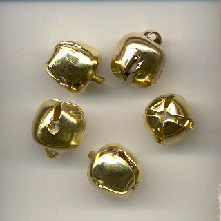 Jingle bell, 9mm, gold coloured