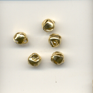 Jingle bell, 6mm, gold coloured
