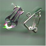 Earring clips silver plated
