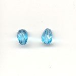 7x5mm faceted glass pendants - Aqua