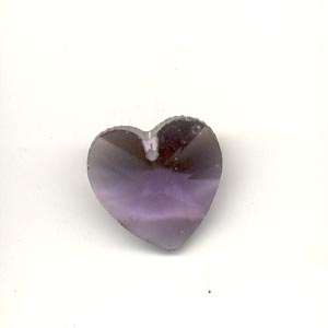 Crystal Heart, 14mm, Amethyst
