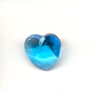 Crystal Heart, 14mm, Sky Blue