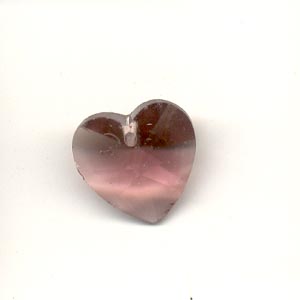 Crystal Heart, 14mm, Lilac