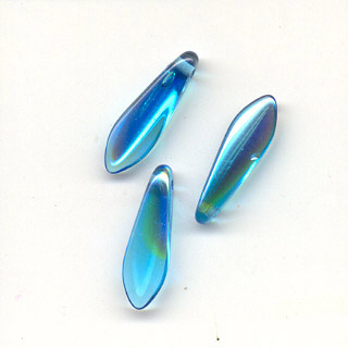 AB moon bead -  5x16mm - dagger - turquoise