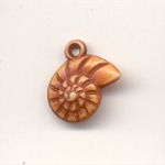 Spiral shell charms - Bone