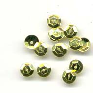 Sequins, Faceted 5mm, Gold