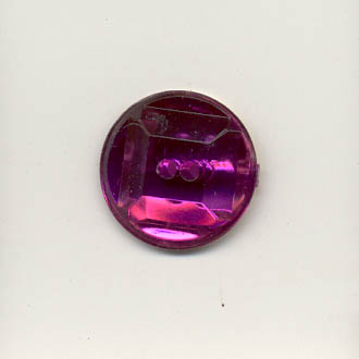  Acrylic jewel button - 16mm round, amethyst