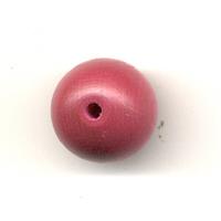 Wooden Beads, 18mm, Cerise
