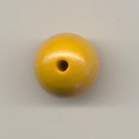 Wooden Beads, 18mm, Yellow